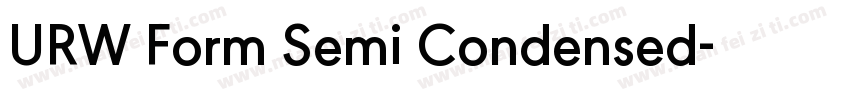 URW Form Semi Condensed字体转换